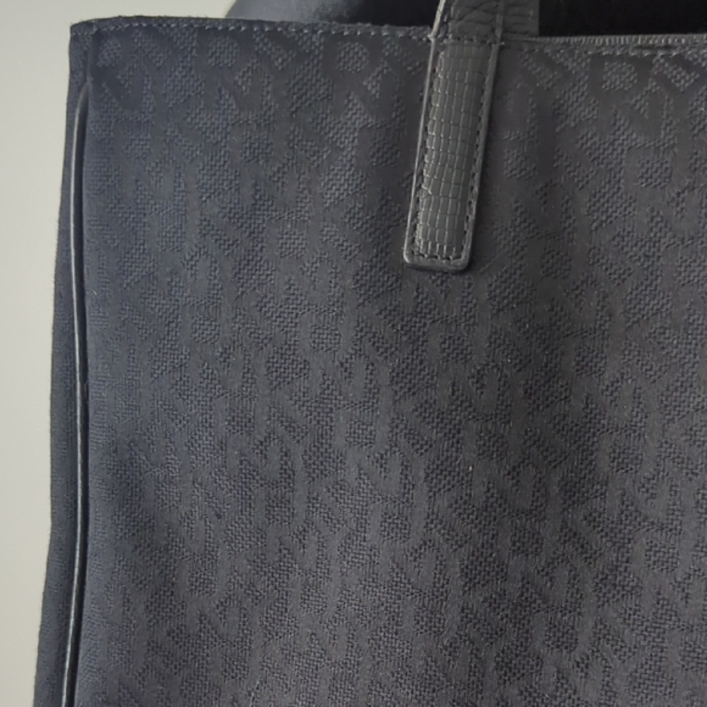 DKNY Black Stylish Slim Canvas Tote Bag - Picture 4 of 5